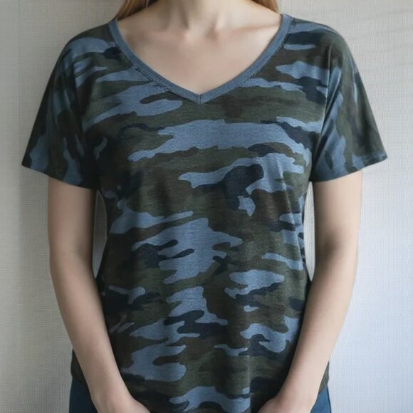 Dylan Short Sleeve Blue Camo Tee - Picture 1 of 8